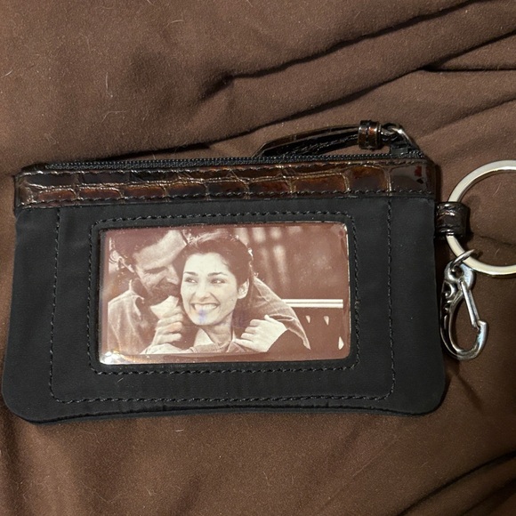 Brighton Black and Brown Coin Purse with Silver Accent - Picture 2 of 3
